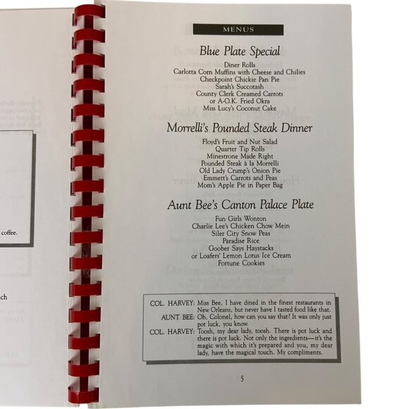Aunt Bees Mayberry Cookbook by Ken Beck and Jim Clark Paperback 1991 Spiral - Picture 5 of 15